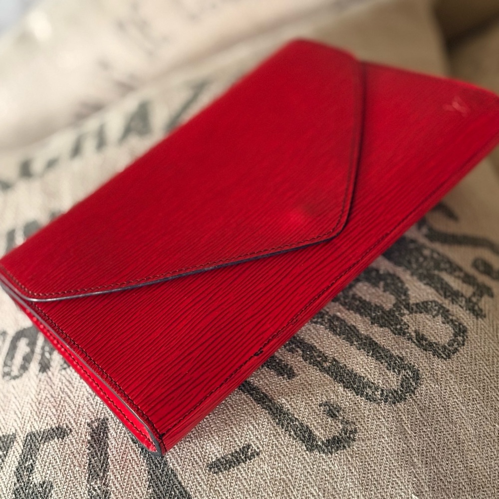💯 GUARANTEED AUTHENTIC VINTAGE LOUIS VUITTON EPI ENVELOPE CLUTCH BAG